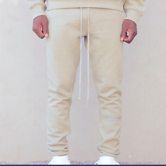 Essentials Fear of God Sweatpants Beige Taupe Small - Picture 1 of 7